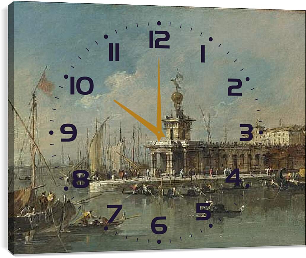 Часы картина - The Punta della Dogana. Франческо Гварди