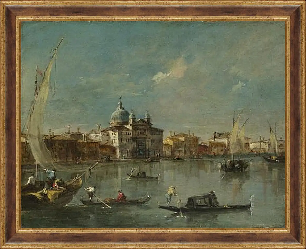 Картина в раме - The Giudecca with the Zitelle. Франческо Гварди