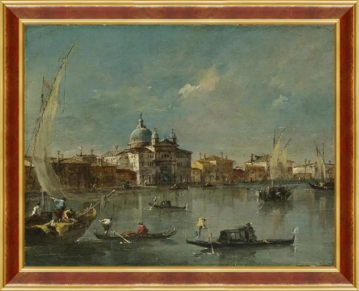 Картина в раме - The Giudecca with the Zitelle. Франческо Гварди