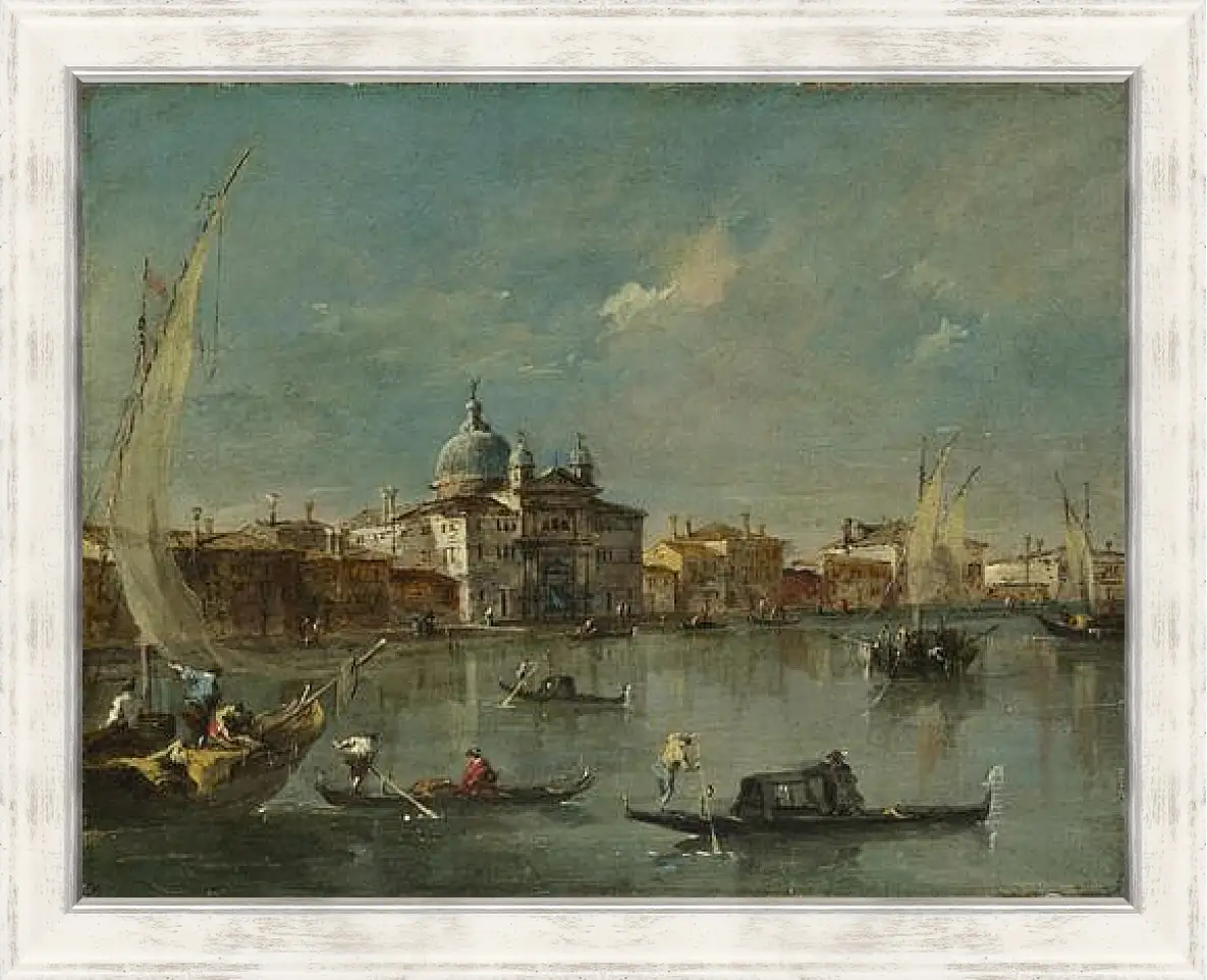 Картина в раме - The Giudecca with the Zitelle. Франческо Гварди