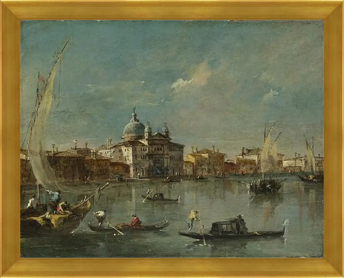 Картина в раме - The Giudecca with the Zitelle. Франческо Гварди