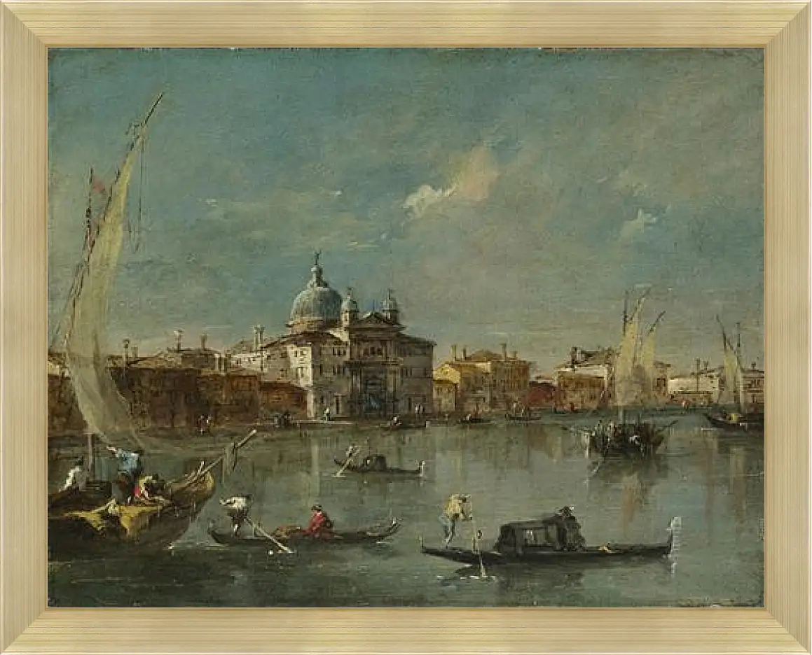 Картина в раме - The Giudecca with the Zitelle. Франческо Гварди