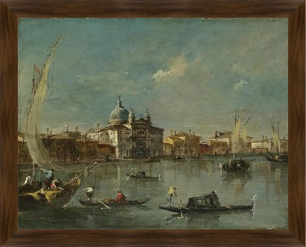 Картина в раме - The Giudecca with the Zitelle. Франческо Гварди