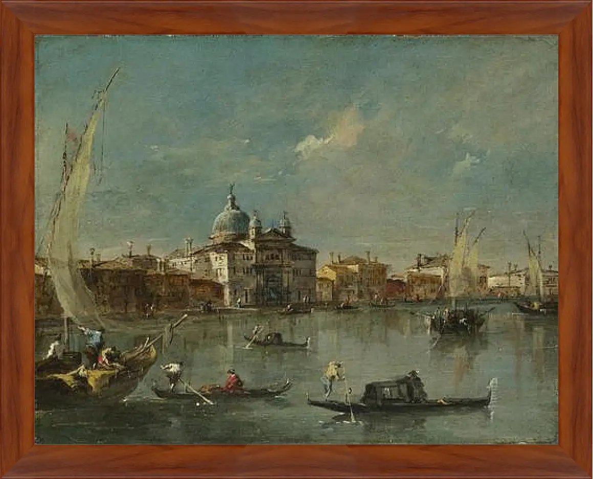 Картина в раме - The Giudecca with the Zitelle. Франческо Гварди