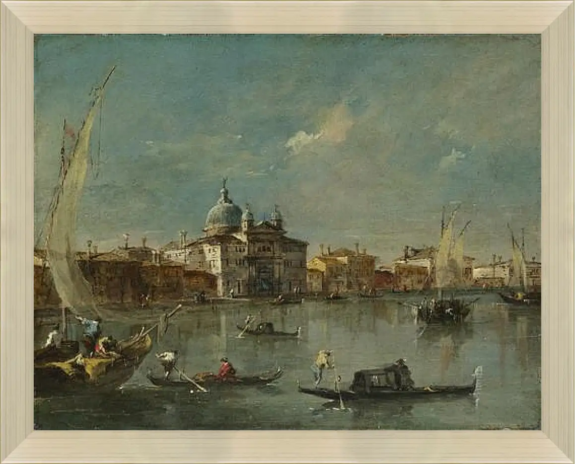 Картина в раме - The Giudecca with the Zitelle. Франческо Гварди