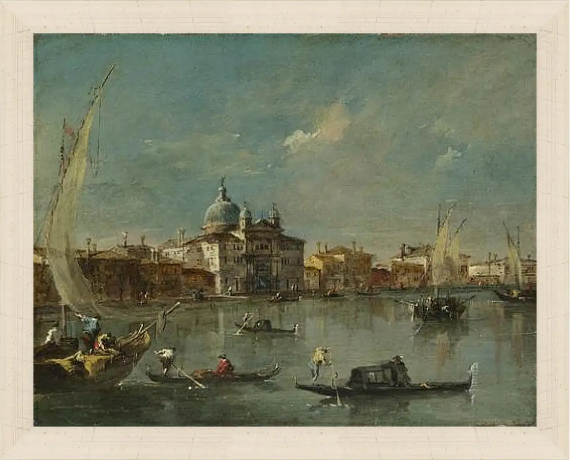 Картина в раме - The Giudecca with the Zitelle. Франческо Гварди