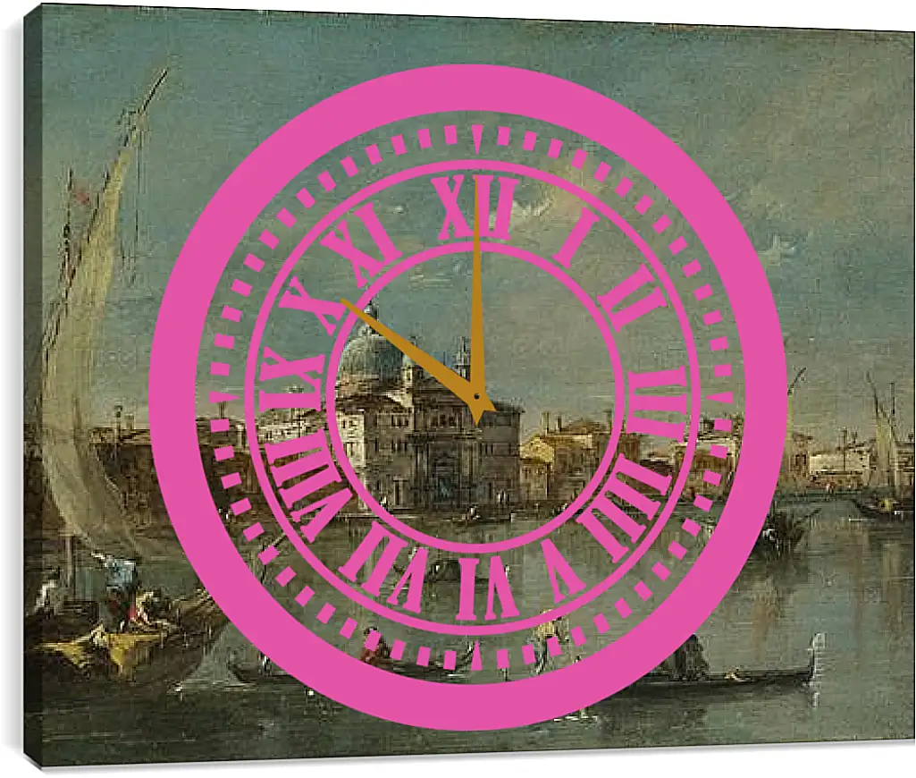 Часы картина - The Giudecca with the Zitelle. Франческо Гварди