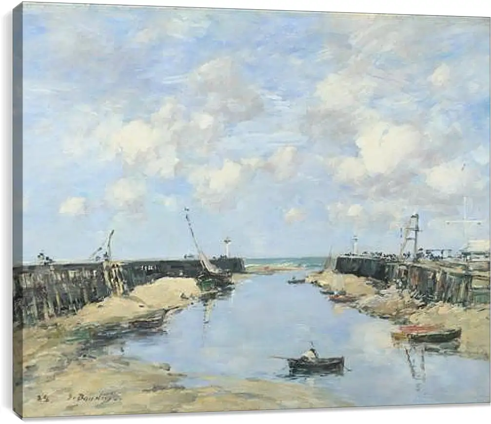 Постер и плакат - The Entrance to Trouville Harbour. Эжен Буден