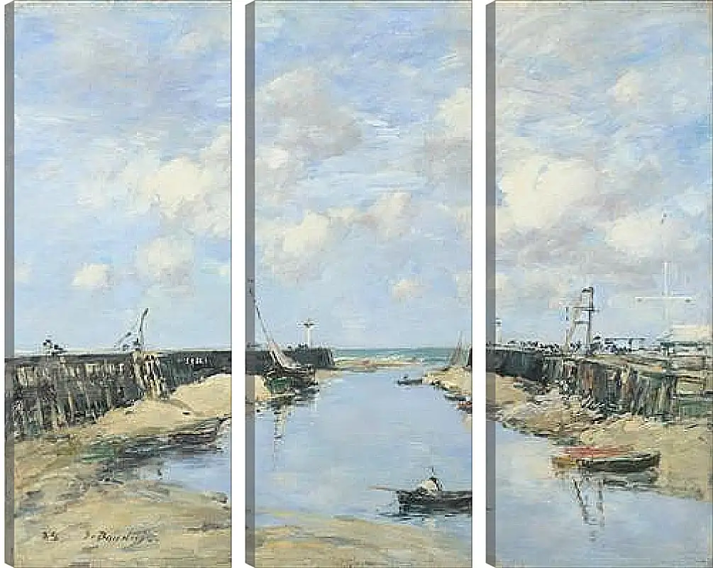 Модульная картина - The Entrance to Trouville Harbour. Эжен Буден