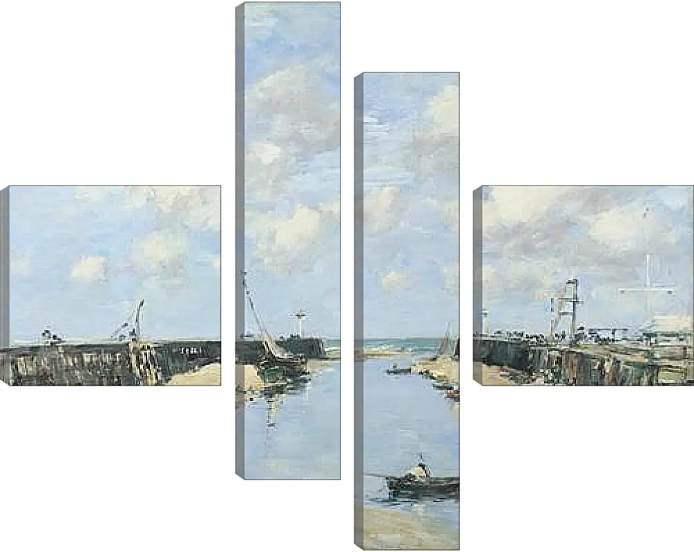 Модульная картина - The Entrance to Trouville Harbour. Эжен Буден