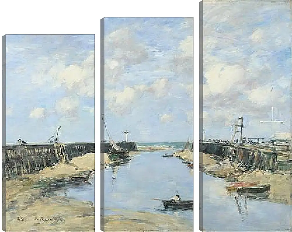 Модульная картина - The Entrance to Trouville Harbour. Эжен Буден