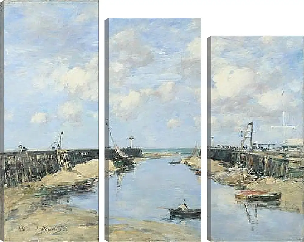 Модульная картина - The Entrance to Trouville Harbour. Эжен Буден