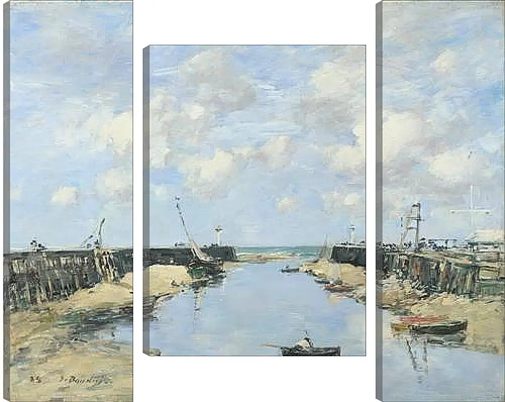 Модульная картина - The Entrance to Trouville Harbour. Эжен Буден