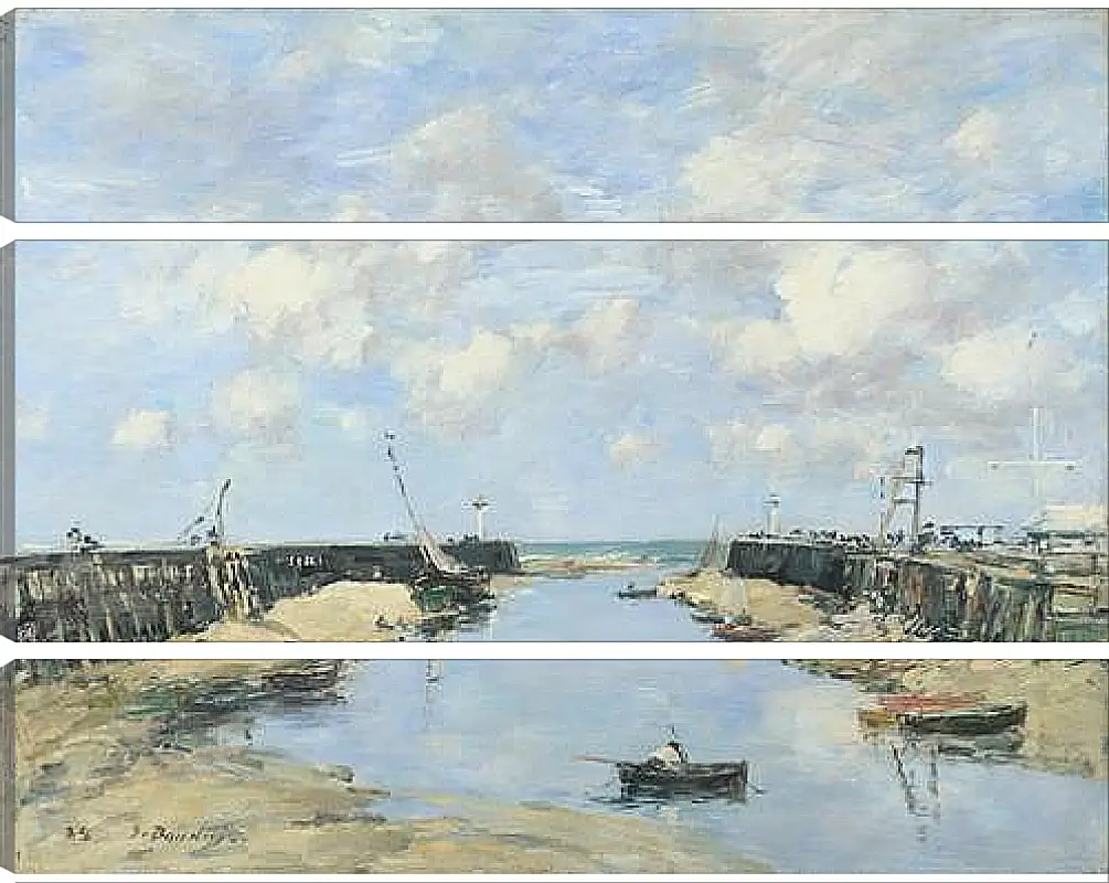 Модульная картина - The Entrance to Trouville Harbour. Эжен Буден