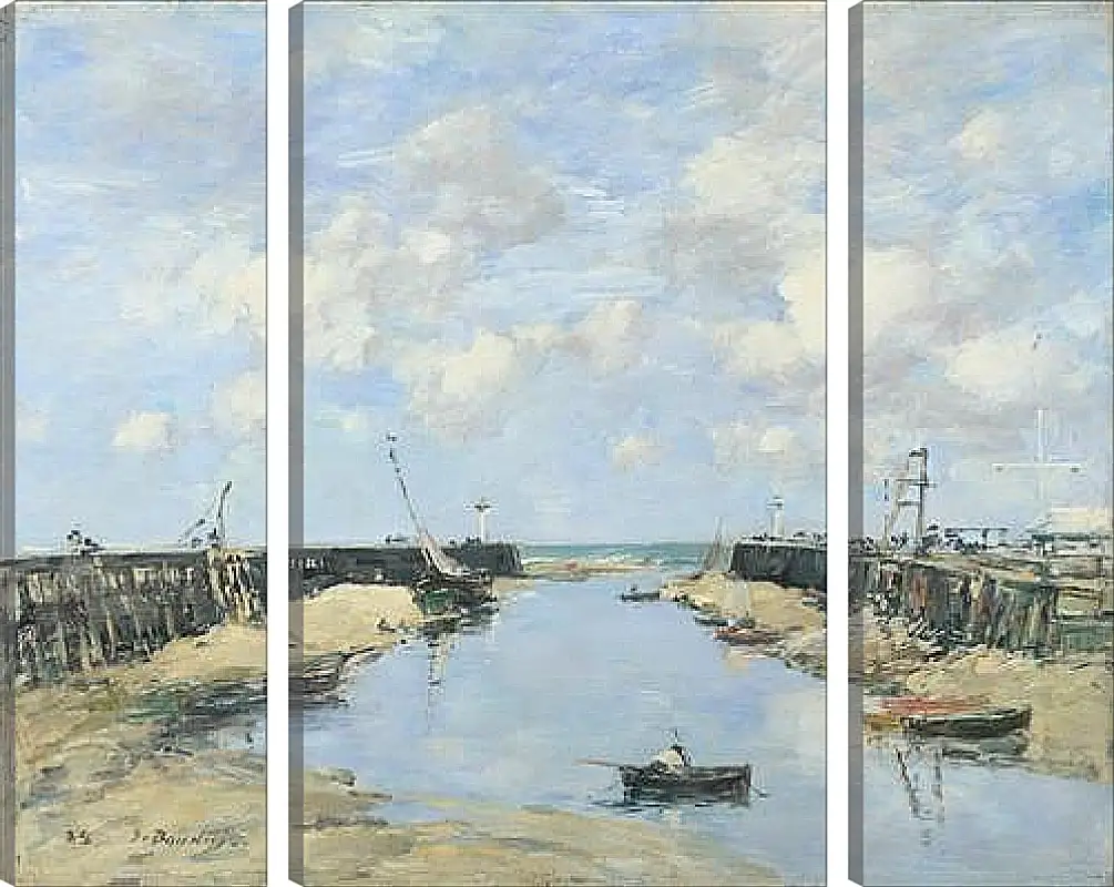 Модульная картина - The Entrance to Trouville Harbour. Эжен Буден