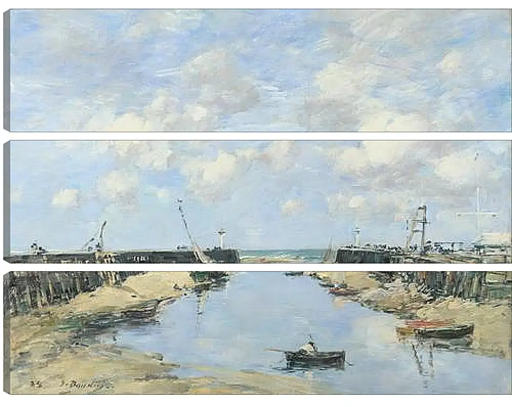 Модульная картина - The Entrance to Trouville Harbour. Эжен Буден