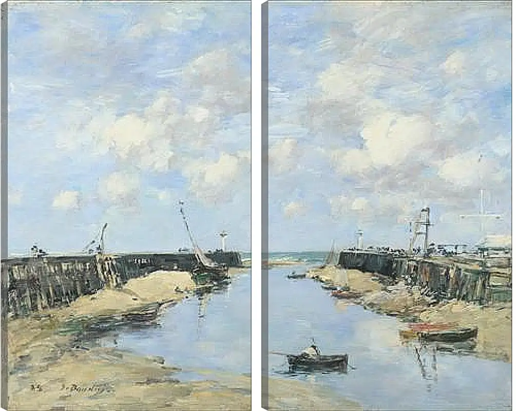 Модульная картина - The Entrance to Trouville Harbour. Эжен Буден