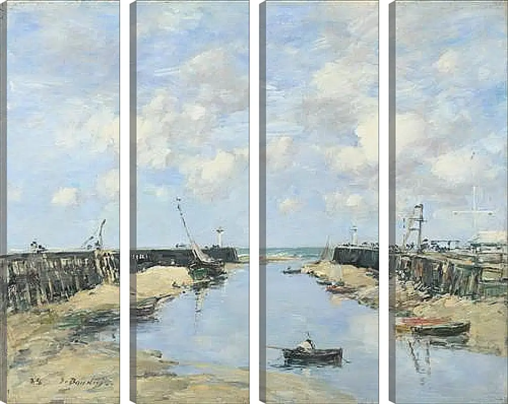Модульная картина - The Entrance to Trouville Harbour. Эжен Буден