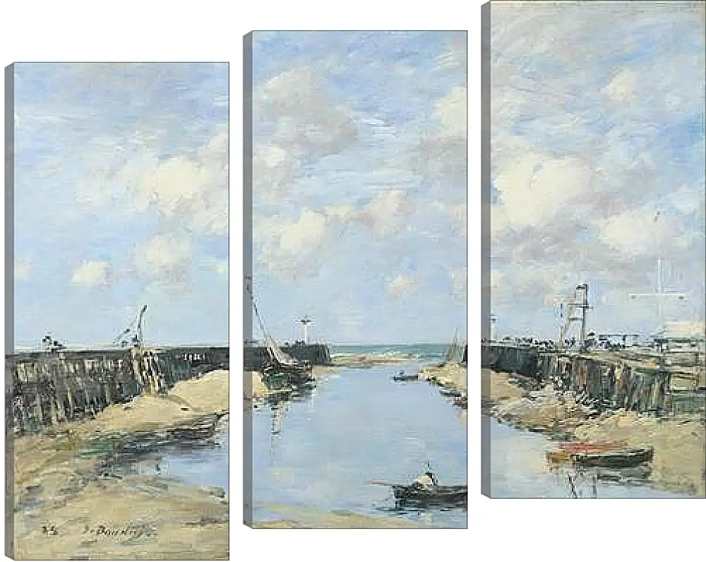 Модульная картина - The Entrance to Trouville Harbour. Эжен Буден