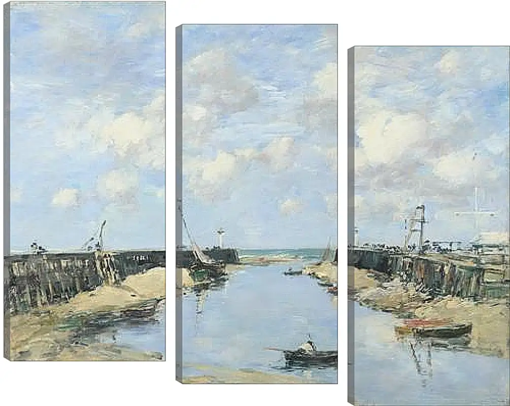 Модульная картина - The Entrance to Trouville Harbour. Эжен Буден