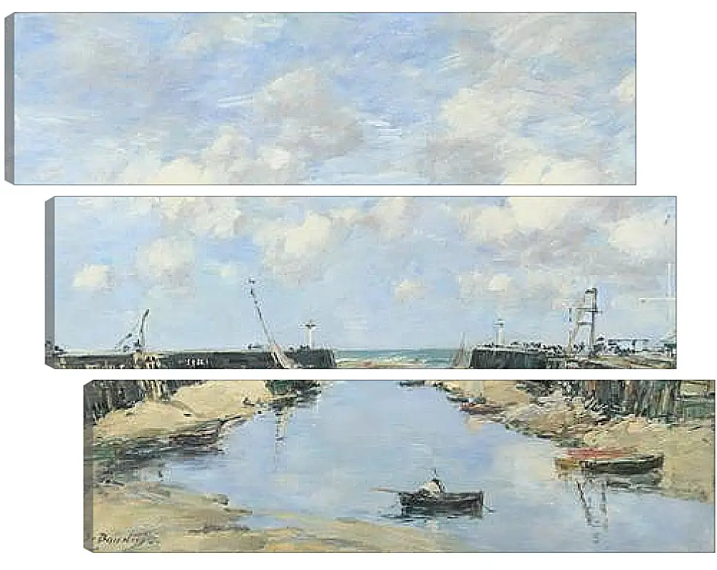 Модульная картина - The Entrance to Trouville Harbour. Эжен Буден