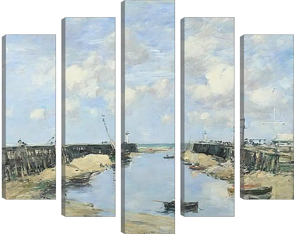 Модульная картина - The Entrance to Trouville Harbour. Эжен Буден