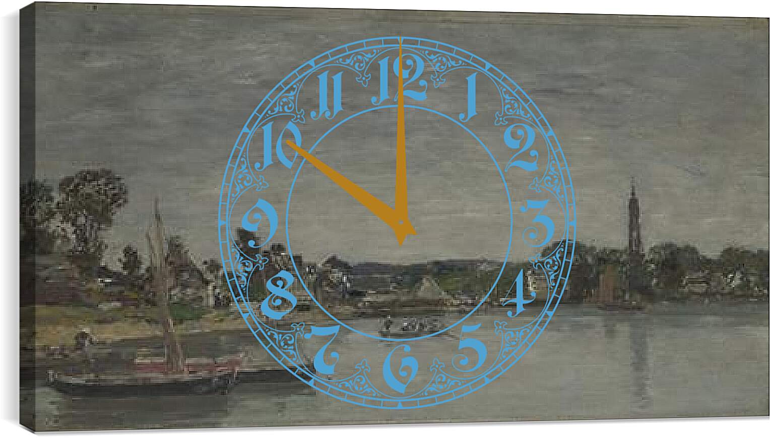 Часы картина - Hopital-Camfrout, Brittany. Эжен Буден