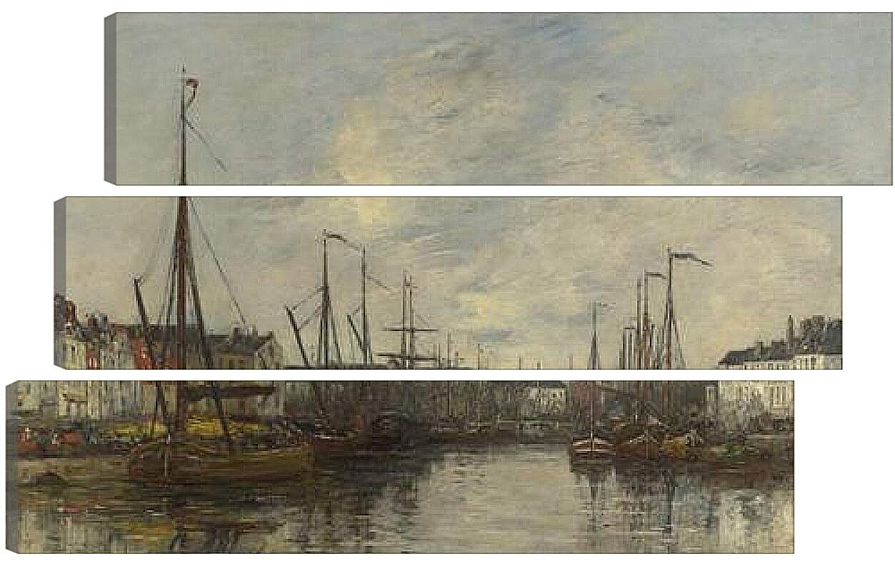 Модульная картина - Brussels Harbour. Эжен Буден