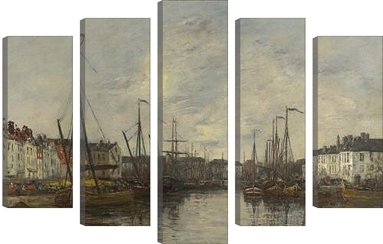 Модульная картина - Brussels Harbour. Эжен Буден