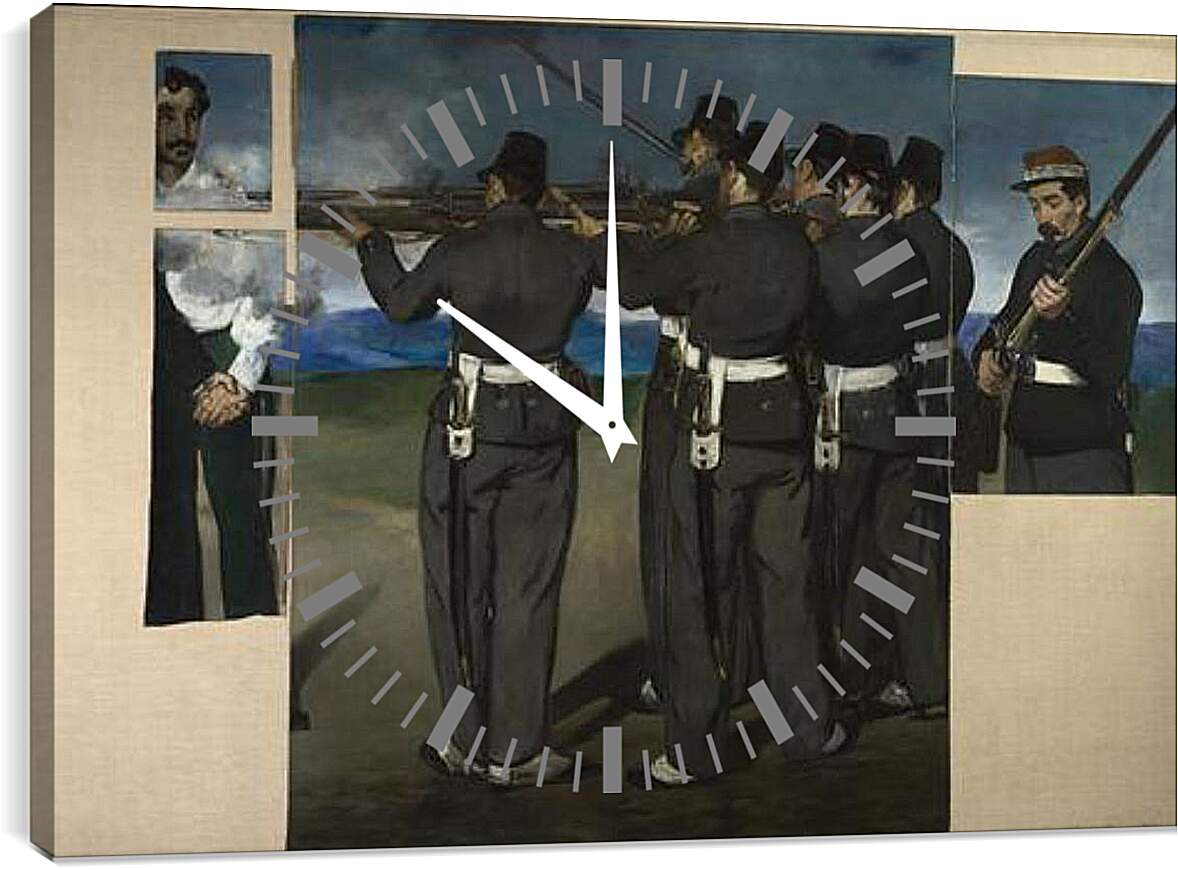 Часы картина - The Execution of Maximilian. Эдуард Мане