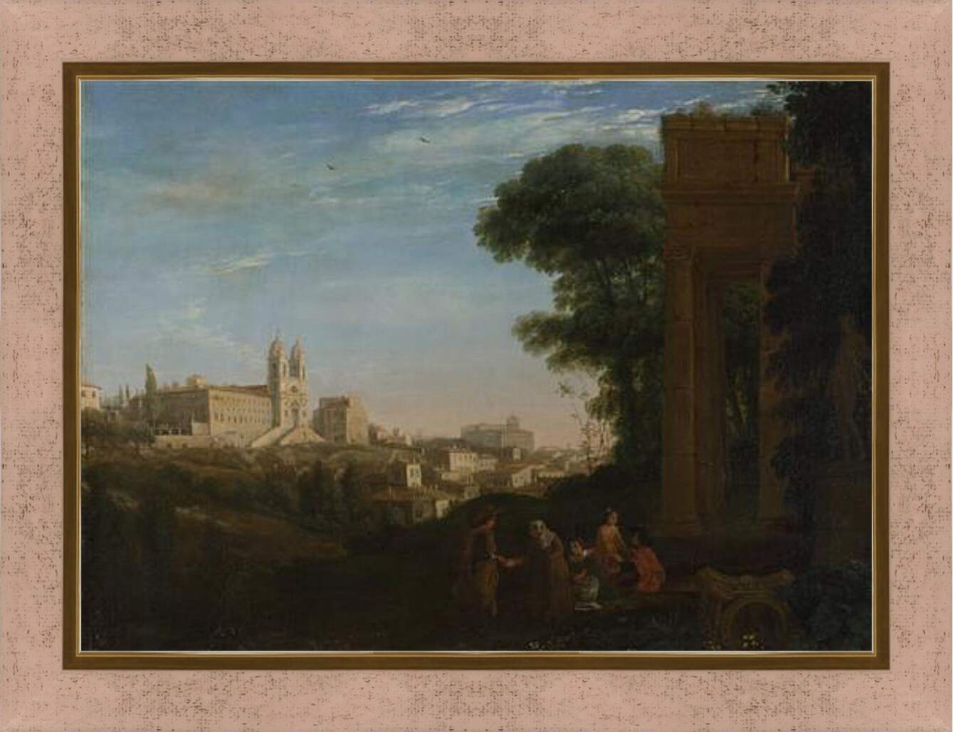 Картина в раме - A View in Rome. Лоррен Клод
