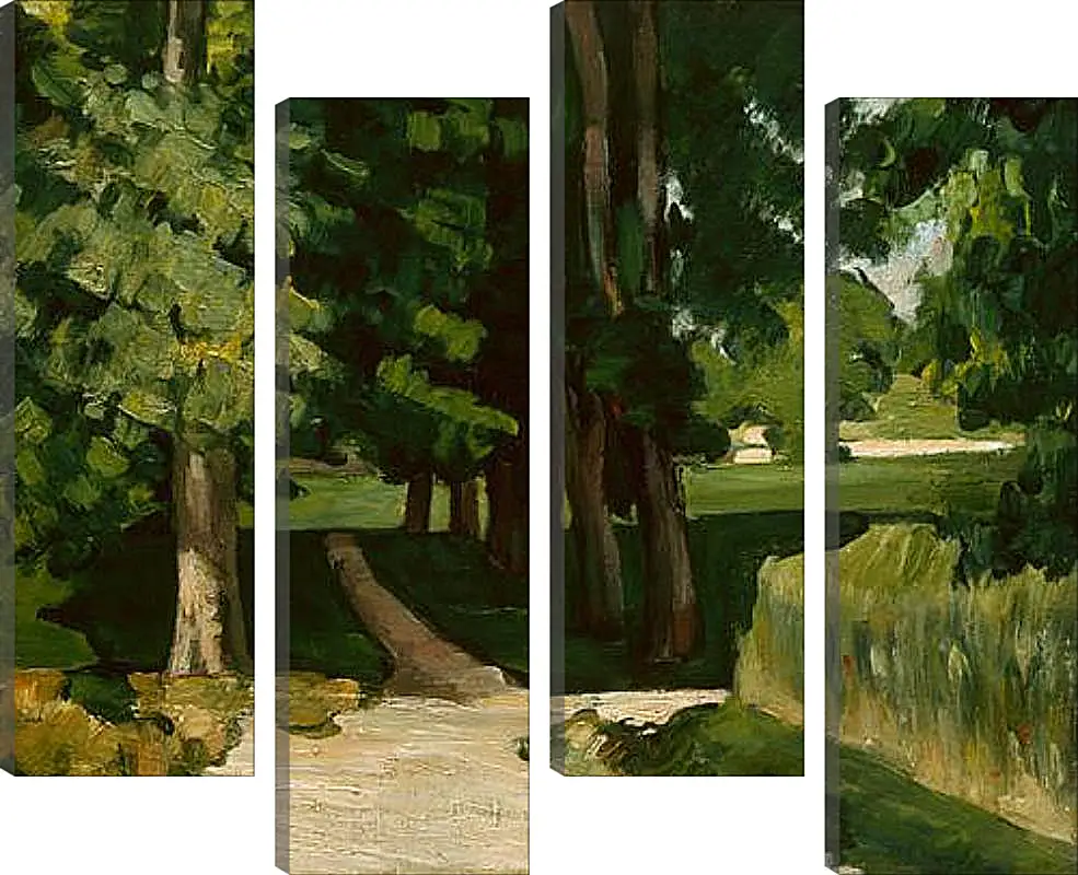 Модульная картина - The Avenue at the Jas de Bouffan. Поль Сезанн