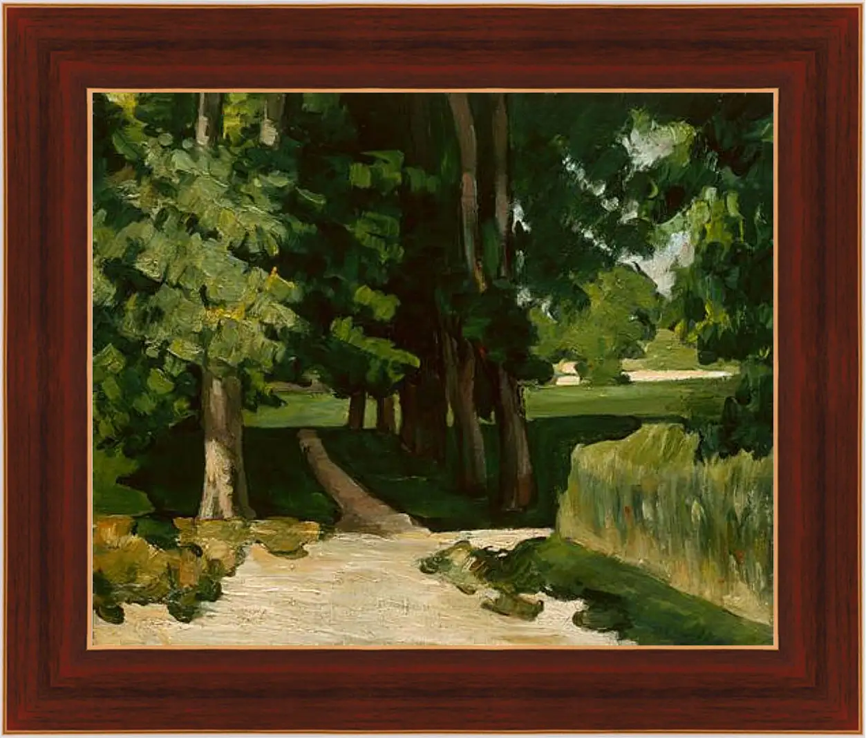 Картина в раме - The Avenue at the Jas de Bouffan. Поль Сезанн
