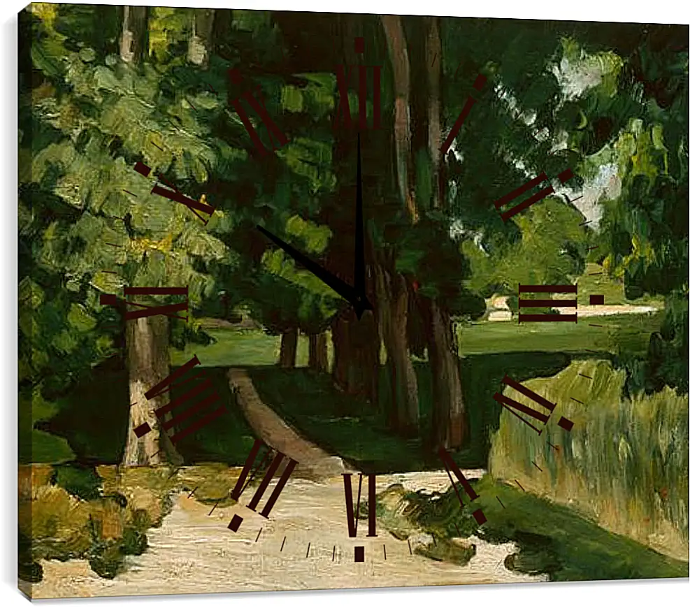 Часы картина - The Avenue at the Jas de Bouffan. Поль Сезанн