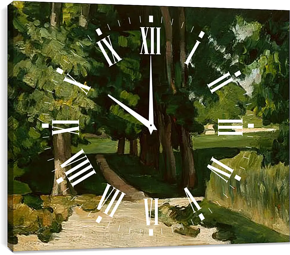 Часы картина - The Avenue at the Jas de Bouffan. Поль Сезанн
