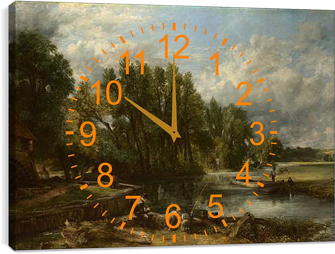Часы картина - Stratford Mill. Джон Констебл