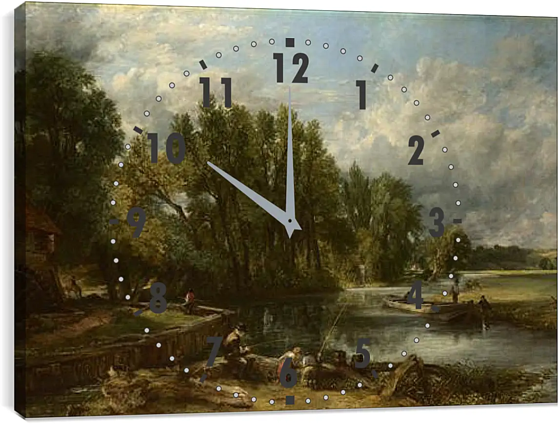 Часы картина - Stratford Mill. Джон Констебл
