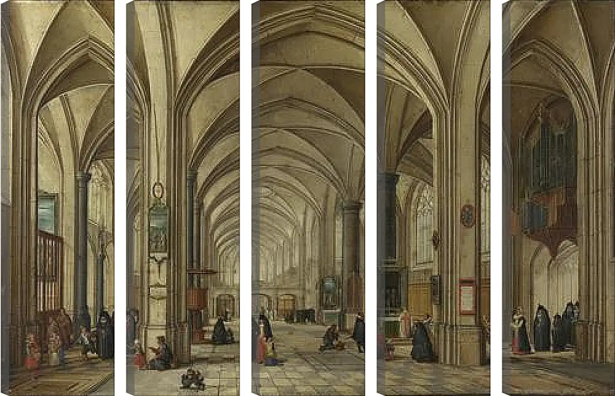 Модульная картина - The Interior of a Gothic Church looking East 1. Стенвейк Хармен Ван
