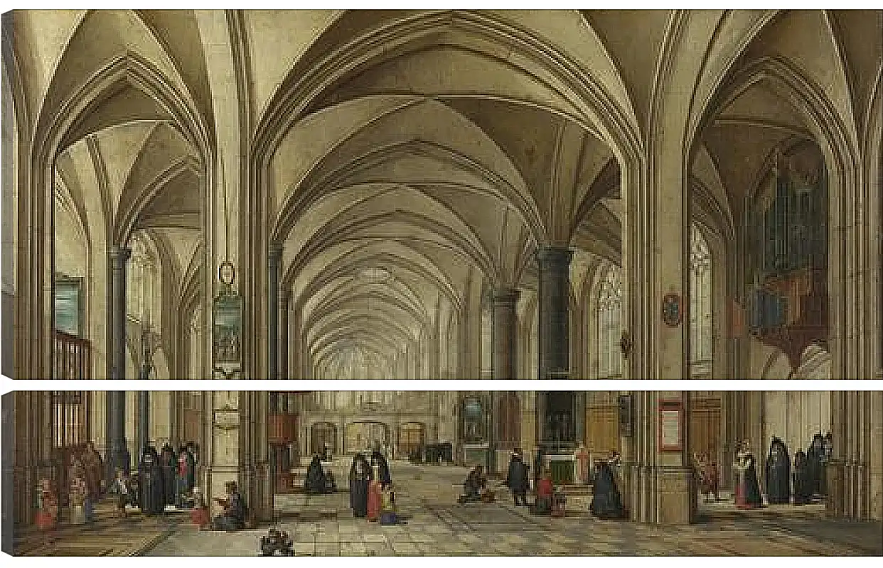 Модульная картина - The Interior of a Gothic Church looking East 1. Стенвейк Хармен Ван