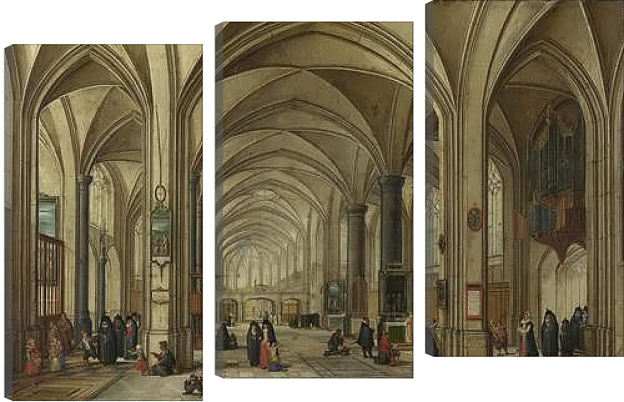 Модульная картина - The Interior of a Gothic Church looking East 1. Стенвейк Хармен Ван