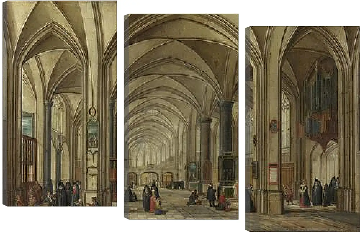 Модульная картина - The Interior of a Gothic Church looking East 1. Стенвейк Хармен Ван