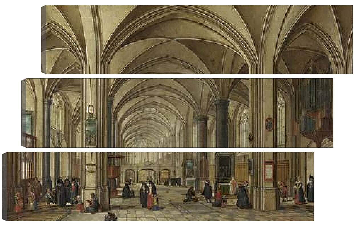 Модульная картина - The Interior of a Gothic Church looking East 1. Стенвейк Хармен Ван