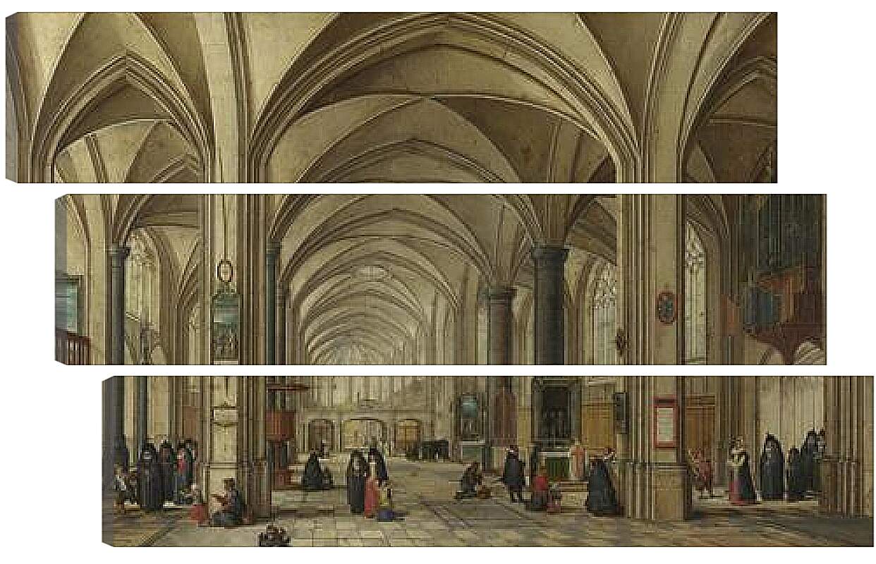 Модульная картина - The Interior of a Gothic Church looking East 1. Стенвейк Хармен Ван