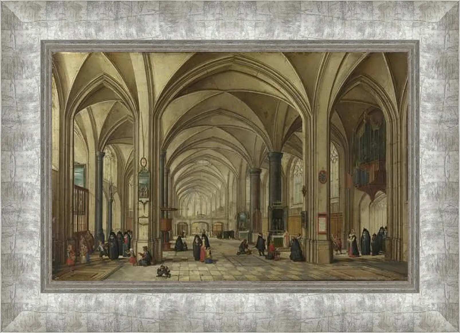 Картина в раме - The Interior of a Gothic Church looking East 1. Стенвейк Хармен Ван