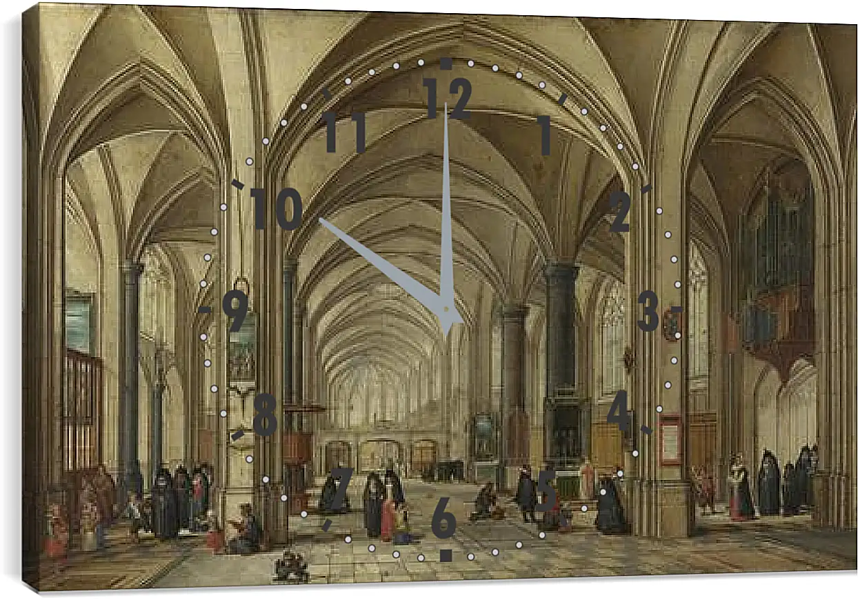 Часы картина - The Interior of a Gothic Church looking East 1. Стенвейк Хармен Ван