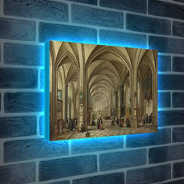 Лайтбокс световая панель - The Interior of a Gothic Church looking East 1. Стенвейк Хармен Ван