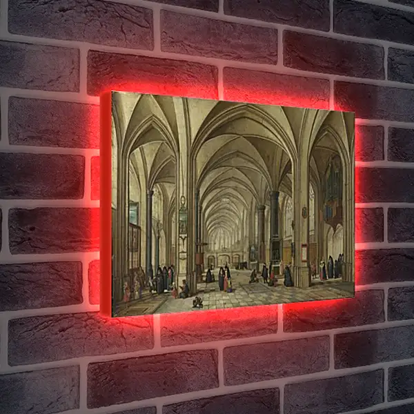 Лайтбокс световая панель - The Interior of a Gothic Church looking East 1. Стенвейк Хармен Ван