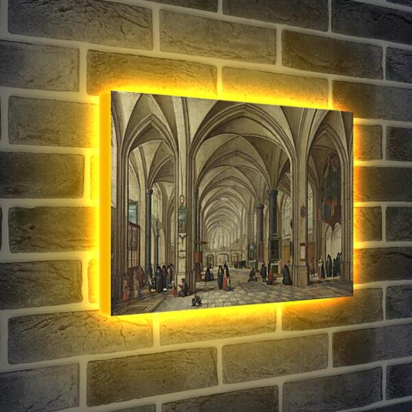 Лайтбокс световая панель - The Interior of a Gothic Church looking East 1. Стенвейк Хармен Ван
