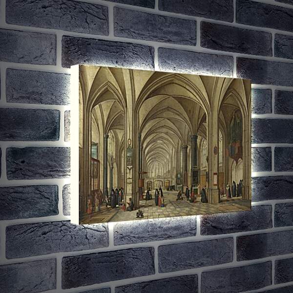 Лайтбокс световая панель - The Interior of a Gothic Church looking East 1. Стенвейк Хармен Ван