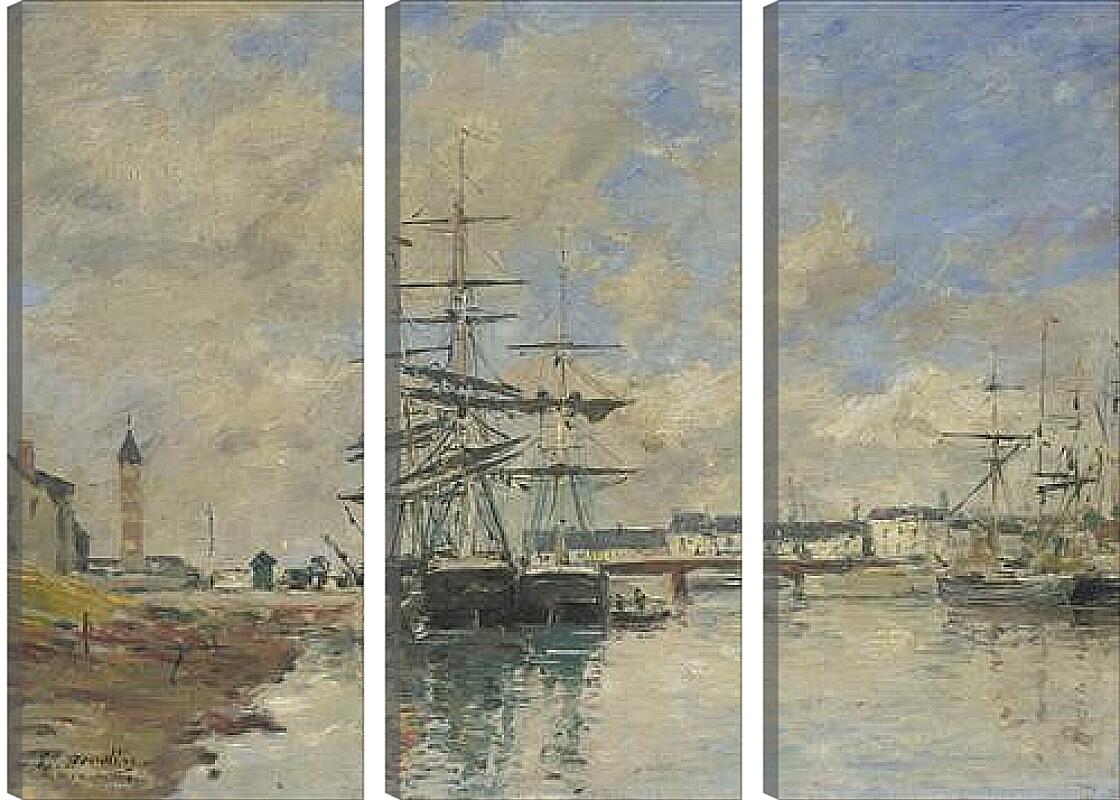 Модульная картина - Deauville Harbour. Эжен Буден